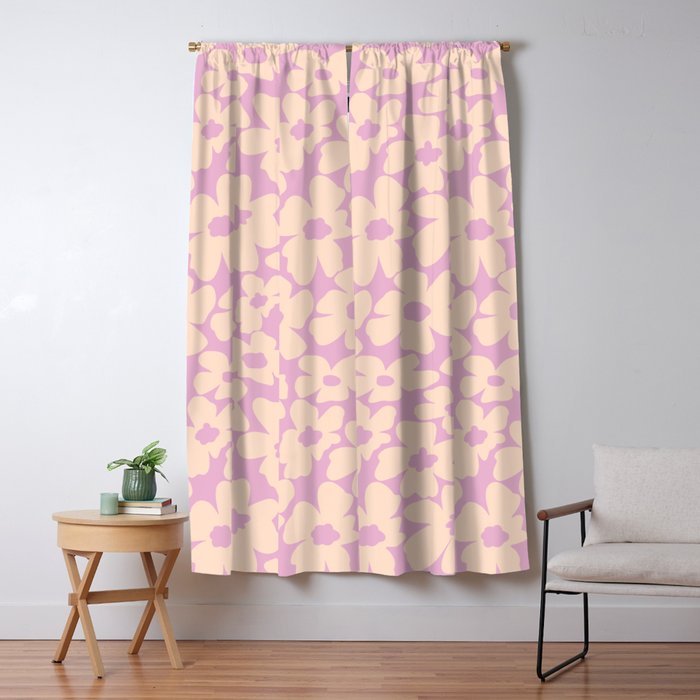 Daisies - Cream and pink Window Curtain Gallery Image 5