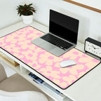 Daisies - Cream and pink Desk Mat Gallery Image 2