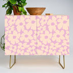 Daisies - Cream and pink Credenza Gallery Image 1