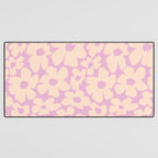 Daisies - Cream and pink Desk Mat Gallery Image 3