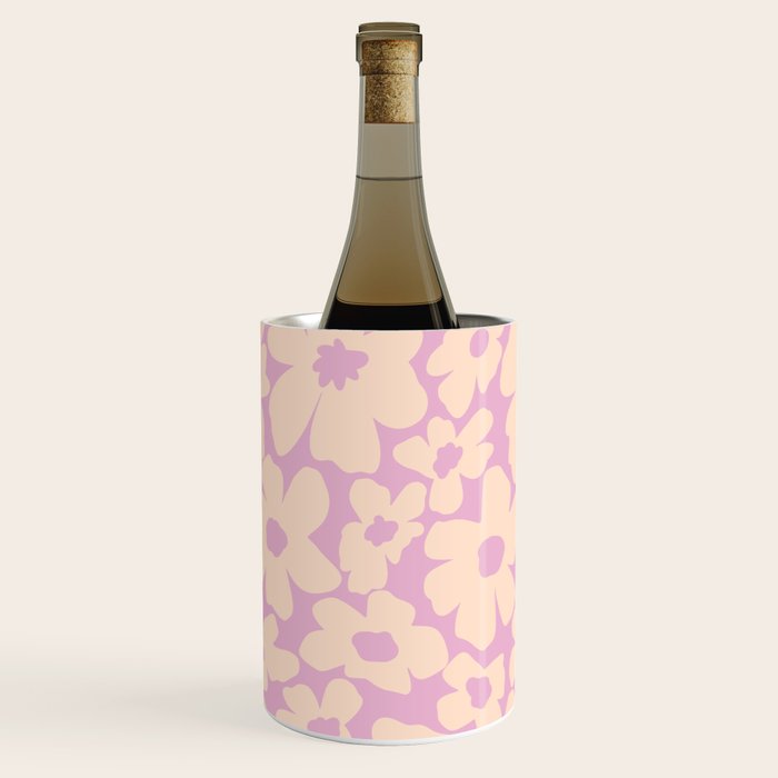 Daisies - Cream and pink Wine Chiller Gallery Image 1