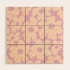 Daisies - Cream and pink Wood Wall Art Gallery Image 1