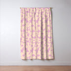 Daisies - Cream and pink Window Curtain Gallery Image 3
