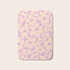 Daisies - Cream and pink Bath Mat Gallery Image 1