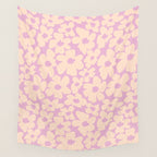Daisies - Cream and pink Wall Tapestry Gallery Image 4
