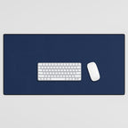 Nautical Navy Blue Solid Color Desk Mat Gallery Image 1
