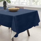 Nautical Navy Blue Solid Color Tablecloth Gallery Image 3