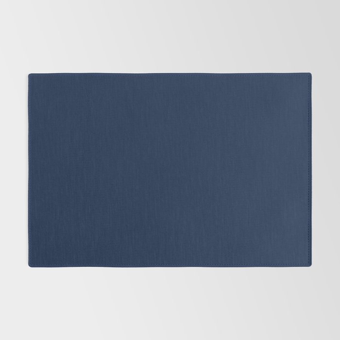 Nautical Navy Blue Solid Color Rug Gallery Image 2