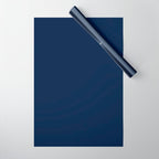 Nautical Navy Blue Solid Color Wrapping Paper Gallery Image 1