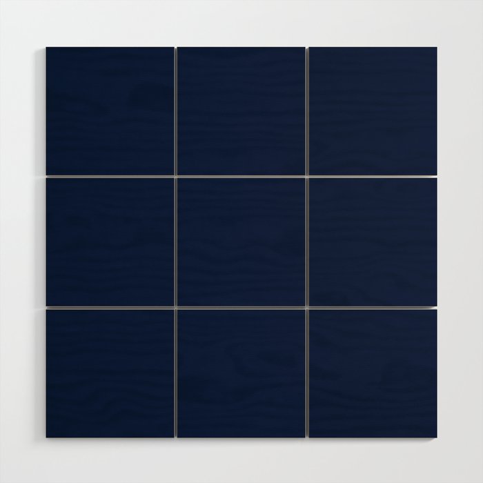 Nautical Navy Blue Solid Color Wood Wall Art Gallery Image 1