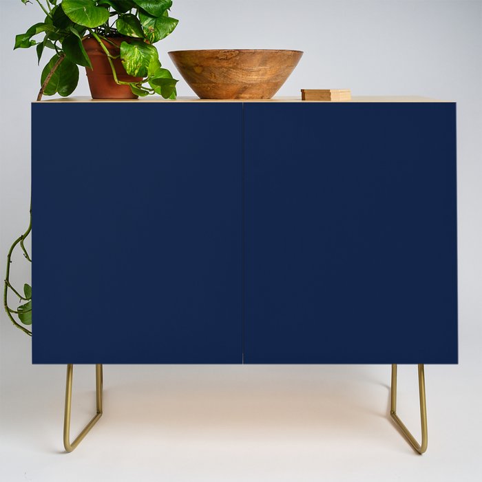 Nautical Navy Blue Solid Color Credenza Gallery Image 1