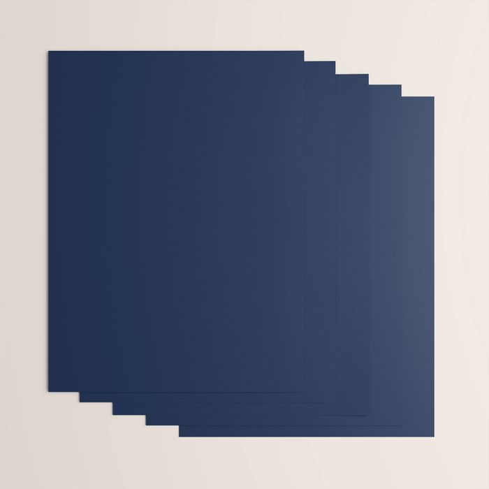 Nautical Navy Blue Solid Color Wrapping Paper Gallery Image 3