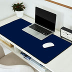 Nautical Navy Blue Solid Color Desk Mat Gallery Image 2