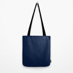 Nautical Navy Blue Solid Color Tote Bag Gallery Image 2