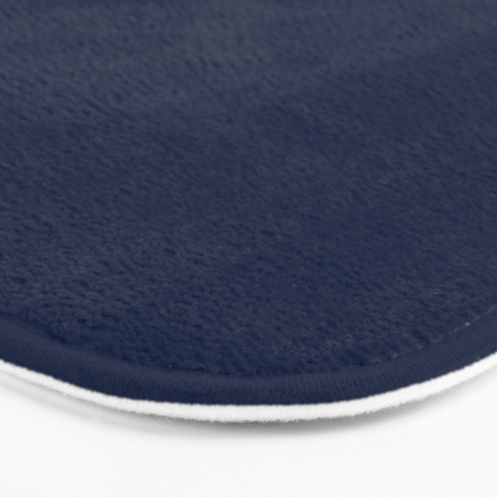 Nautical Navy Blue Solid Color Bath Mat Gallery Image 3