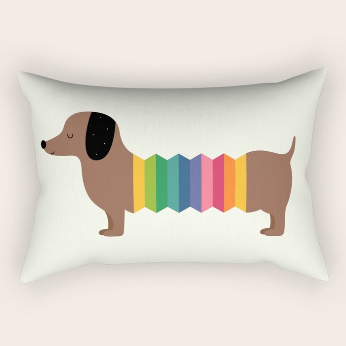 Rainbow Dooooog Rectangular Pillow Gallery Image 2