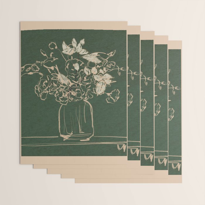 Minimalist Flowers In A Vase Wrapping Paper Gallery Image 3