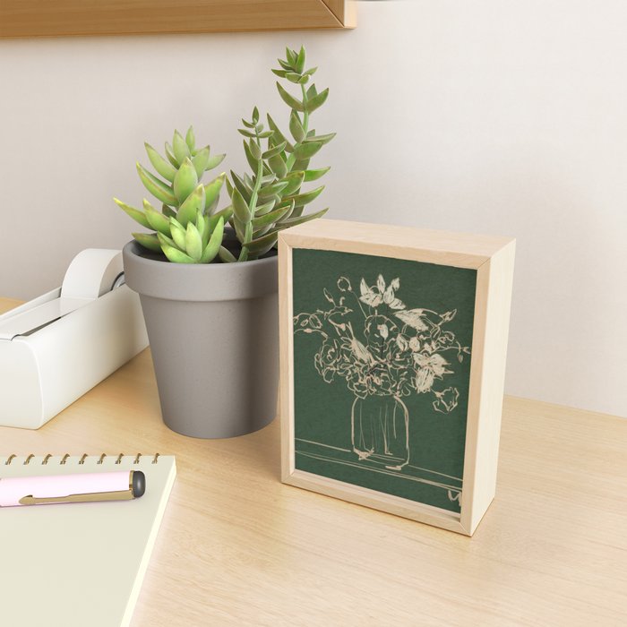 Minimalist Flowers In A Vase Mini Art Print Gallery Image 2