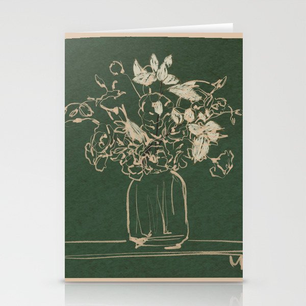 Minimalist Flowers In A Vase Stationery Card Gallery Image 2