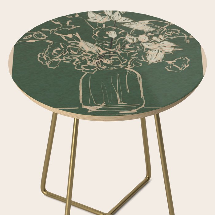 Minimalist Flowers In A Vase Side Table Gallery Image 2