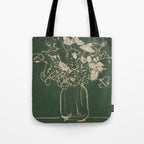 Minimalist Flowers In A Vase Tote Bag Gallery Image 1