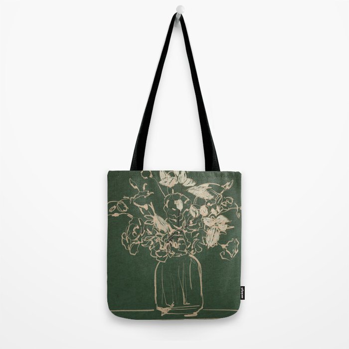 Minimalist Flowers In A Vase Tote Bag Gallery Image 2
