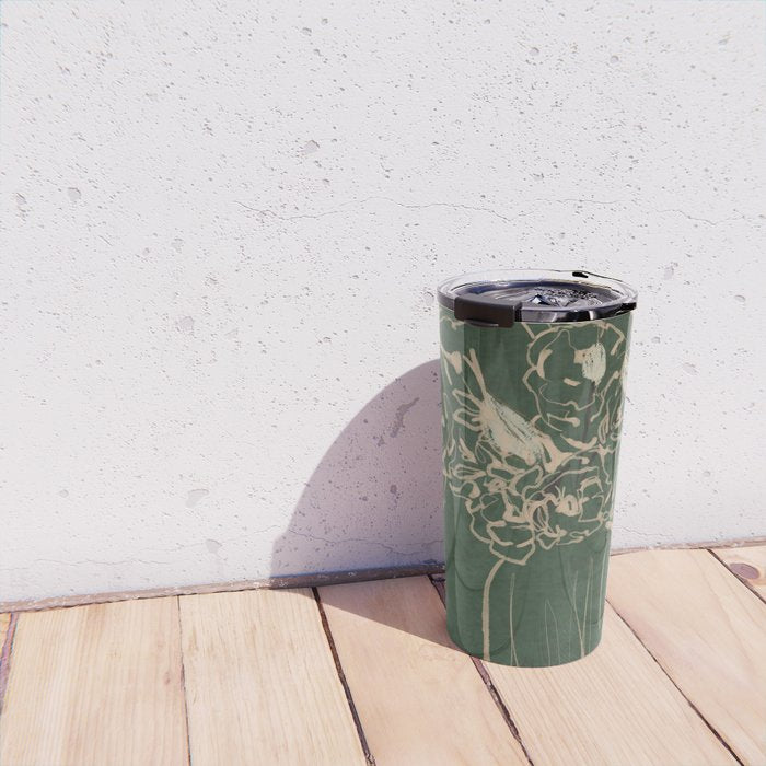 Minimalist Flowers In A Vase Travel Mug Gallery Image 4