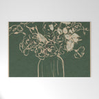 Minimalist Flowers In A Vase Welcome Mat Gallery Image 1