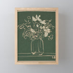 Minimalist Flowers In A Vase Mini Art Print Gallery Image 1