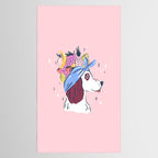 Spaniel with Fruit Hat Dog Illustration Tablecloth Gallery Image 2