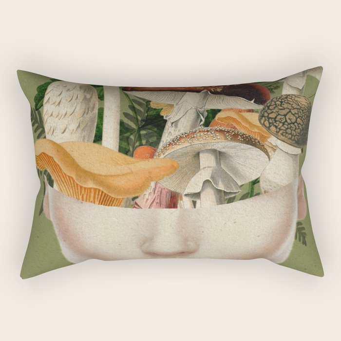 Mushroom Lady 9 Rectangular Pillow Gallery Image 1