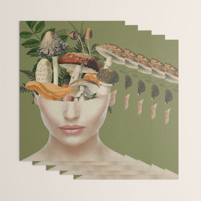 Mushroom Lady 9 Wrapping Paper Gallery Image 3