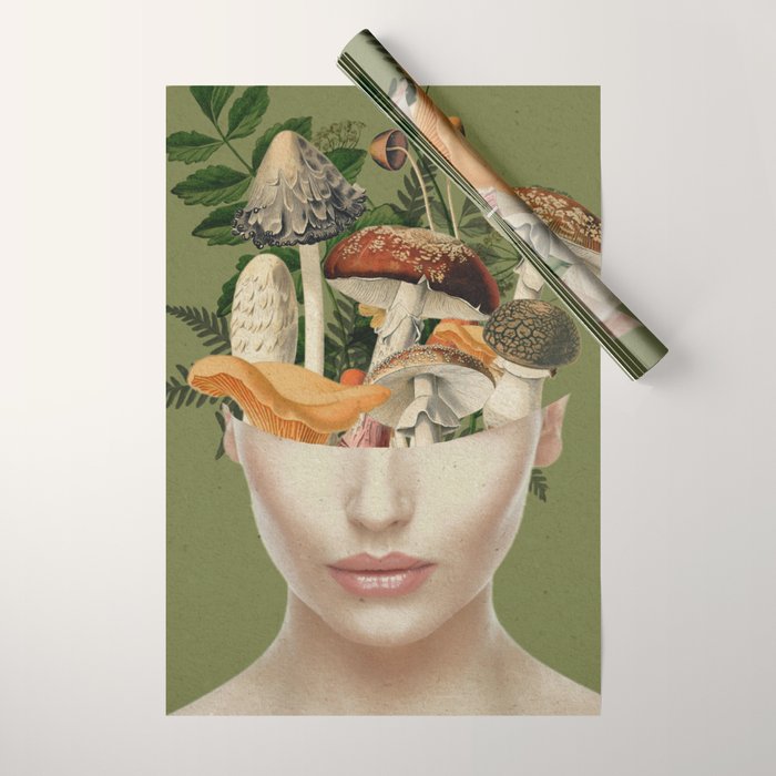 Mushroom Lady 9 Wrapping Paper Gallery Image 1
