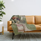 Mushroom Lady 9 Throw Blanket Gallery Image 1