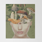 Mushroom Lady 9 Throw Blanket Gallery Image 2