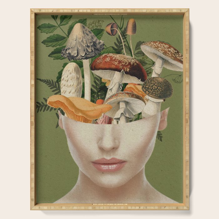 Mushroom Lady 9 Serving Tray Gallery Image 1