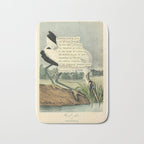 Bird Divinations: Wood Ibis (about: almanacofbirds.org) Bath Mat Gallery Image 1