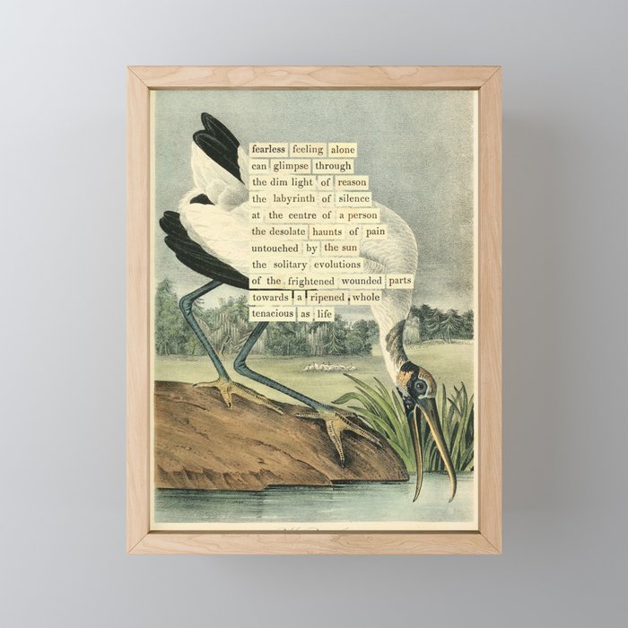 Bird Divinations: Wood Ibis (about: almanacofbirds.org) Mini Art Print Gallery Image 1