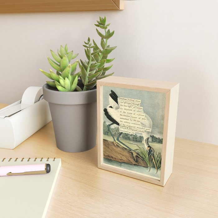 Bird Divinations: Wood Ibis (about: almanacofbirds.org) Mini Art Print Gallery Image 2