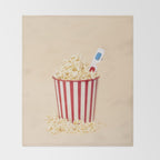 3D movie time Throw Blanket Gallery Image 2