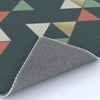 Geometric Prism, Green, Terracotta, Gold Rug Gallery Image 4