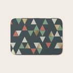 Geometric Prism, Green, Terracotta, Gold Bath Mat Gallery Image 1