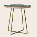 Geometric Prism, Green, Terracotta, Gold Side Table Gallery Image 1
