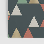 Geometric Prism, Green, Terracotta, Gold Poster Gallery Image 3