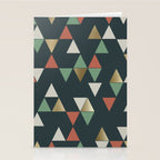 Geometric Prism, Green, Terracotta, Gold Stationery Card Gallery Image 2