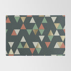 Geometric Prism, Green, Terracotta, Gold Rug Gallery Image 2
