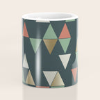 Geometric Prism, Green, Terracotta, Gold Coffee Mug Gallery Image 4
