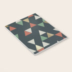 Geometric Prism, Green, Terracotta, Gold Notebook Gallery Image 3