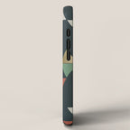Geometric Prism, Green, Terracotta, Gold iPhone Case Gallery Image 2