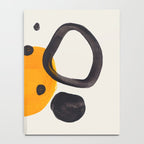 Unique Abstract Unique Mid century Modern Yellow Mustard Black Ring Dots Notebook Gallery Image 4